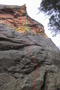 yellow streaks sport climbing